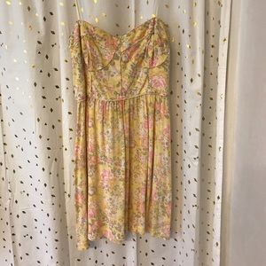 Floral yellow dress